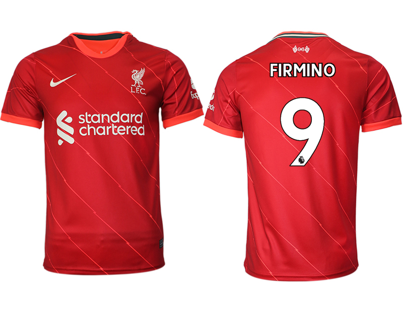 Men 2021-2022 Club Liverpool home aaa version red #9 Soccer Jersey